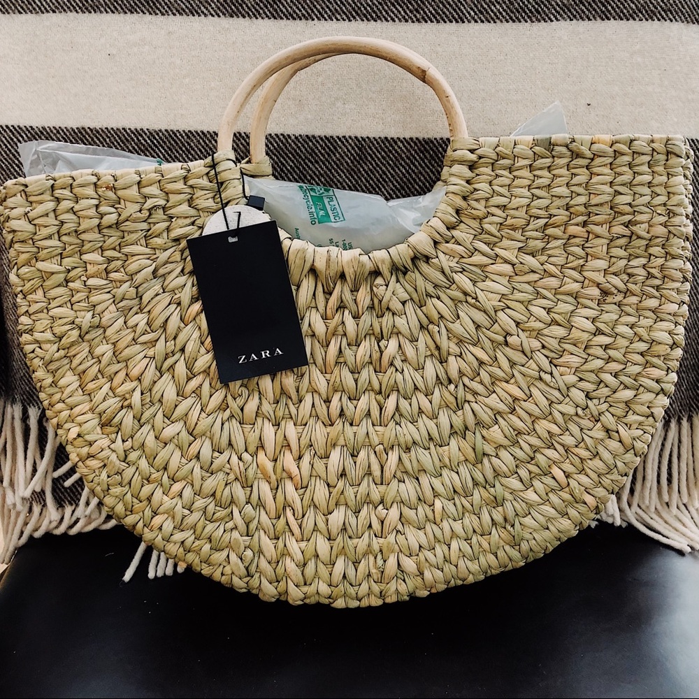 Zara Handmade Straw Tote (Medium) NWT